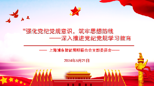 上海浦东智能照明联合会党支部召开主题会议——强化党纪党规意识 筑牢思想防线
